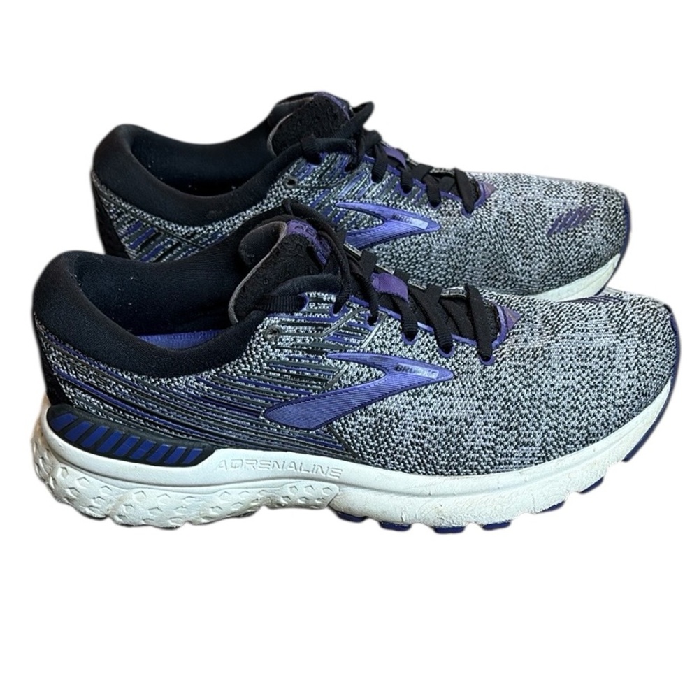 Brooks Adrenaline GTS 19 Shoes Women's Size 8 Black Purple Running Shoes